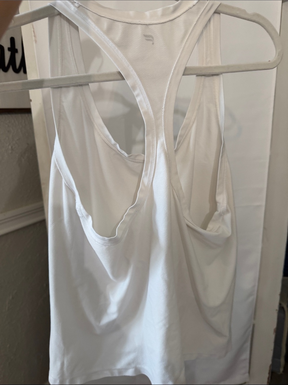 Fabletics Cream Racerback Tank Top - Picture 3 of 4
